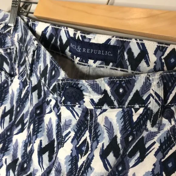 Rock & Republic Lolita Tribal Blue Demin Shorts - Picture 3 of 6